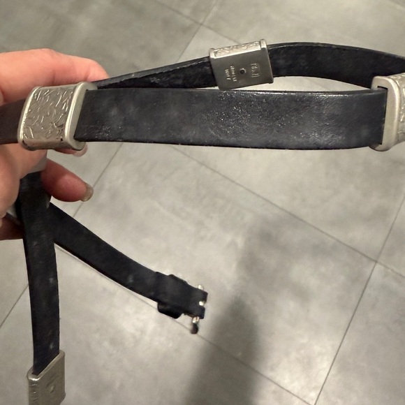 ibel Italian Leather Skinny Belt
